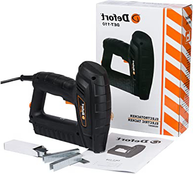 Defort DET-110 - Grapadora eléctrica (20 S/min, apta para grapas y clavos)