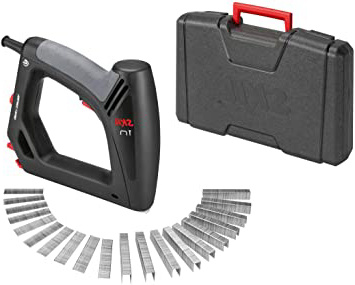 Skil 8200AC - Grapadora y clavadora eléctrica con control de impacto (cable de 6 metros, juego de 1500 grapas y 500 clavos, maletín)