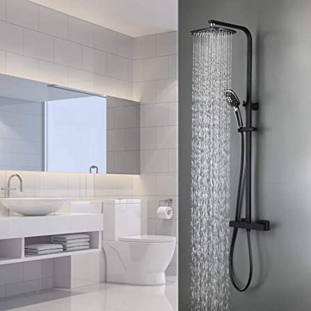Auralum Columna Ducha Negro con