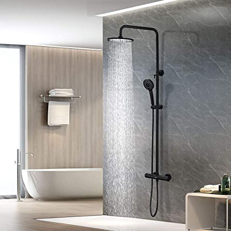DUTRIX Sistema de Ducha Negro,