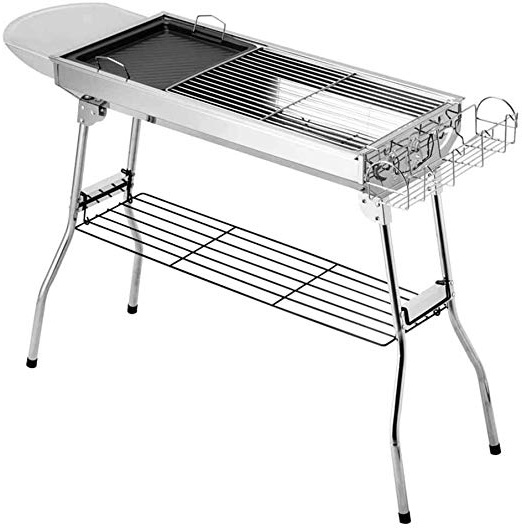 JINSE Grelha para Kebab Machine Grille Mini Barbacoa Smoker Asador A Carbon Churrasco Barbacoa Comercial Churrasqueira BBQ Grill