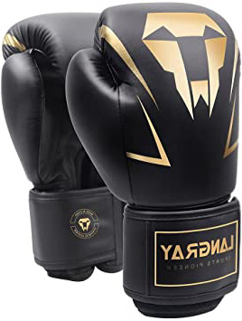 Guantes de Boxeo,LangRay Cuero de