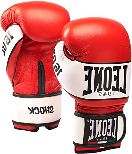 LEONE 1947 Shock Guantes de Boxeo, Unisex Adulto, Shock, Rojo