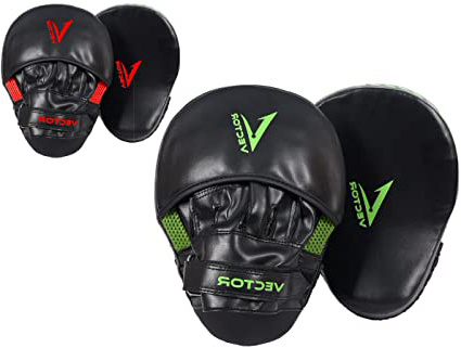 Vector Deportes Maya Ocultar Cuero Boxeo Focus Almohadillas MMA Boxeo Almohadillas Kickboxing Guantes de Entrenamiento con muñequera (par)