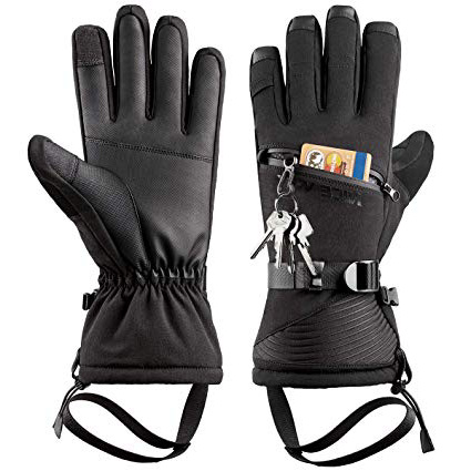 LOHOTEK Guantes Esqui, Guantes Invierno Hombre Hombres y Mujeres - Diseño de Pantalla Táctil a Prueba de Viento para Exteriores