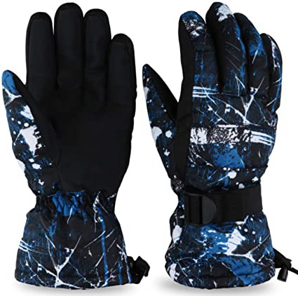 Aibrou Unisex Guantes de Esquí Impermeable Caliente Invierno Guantes Moto para Esquí,Ciclismo,Escalada,Montañismo,Deportes al Aire Libre