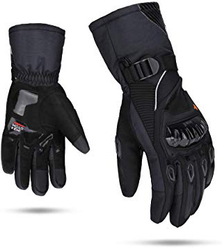 Guantes Moto Invierno Impermeable Pantalla Táctil Guantes Protectores de Motociclismo Dedo Completo para Invierno