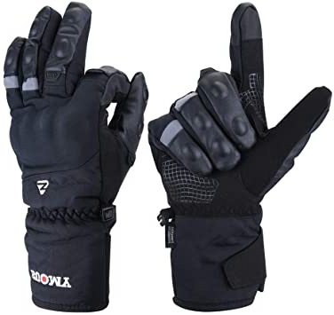Goture Guantes Moto Invierno para Hombre Mujer Impermeables Térmico Guantes de Moto Invierno con Proteccion Pantalla Tactil Dedo Completo para Invierno