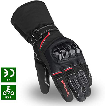 Guantes de moto invierno, guantes de Scooter cálidos Thinsulate 3M Pantalla táctil impermeable a prueba de viento para hombres Mujeres Guantes de moto Guantes resistentes al desgaste de motocicletas