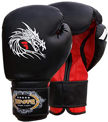 Farabi Sports - Guantes de boxeo (piel), diseño de dragón