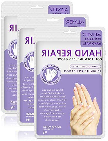 Guantes Hidratantes Para Manos, Mascarilla Hidratante Para Manos Secas, Mascarilla Blanqueadora Para Manos, Cuidado De Manos Para Mujeres Y Hombres, Material De Pantalla TáCtil (3 Pares)