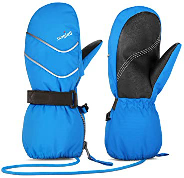 Unigear Guantes de Esquí Manopla Snowboard para Niños Impermeable Calientes Térmicos Nieve Anti-Viento Guantes para Esquiar Deportes Invierno