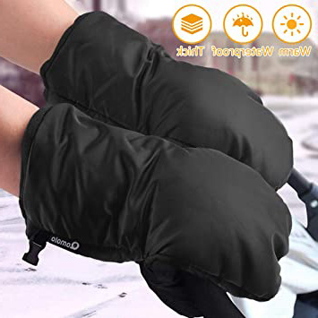 Qomolo Guantes Para Carrito de Bebé Guantes de Silla de Paseo, Manoplas Guantes de Forro Polar Impermeable, Invierno Protege Manos Guantes Caliente