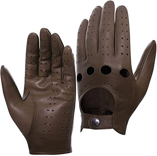 Harssidanzar Guantes de cuero de