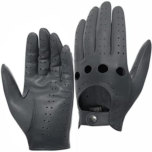 Harssidanzar Guantes de cuero de
