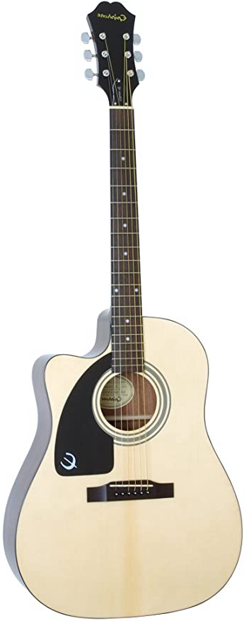 Epiphone AJ-100CE - Guitarras acústicas con cuerdas metálicas, color natural