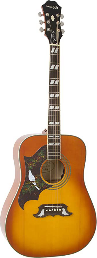 Epiphone Dove PRO - Guitarras electroacústicas, color violinburst