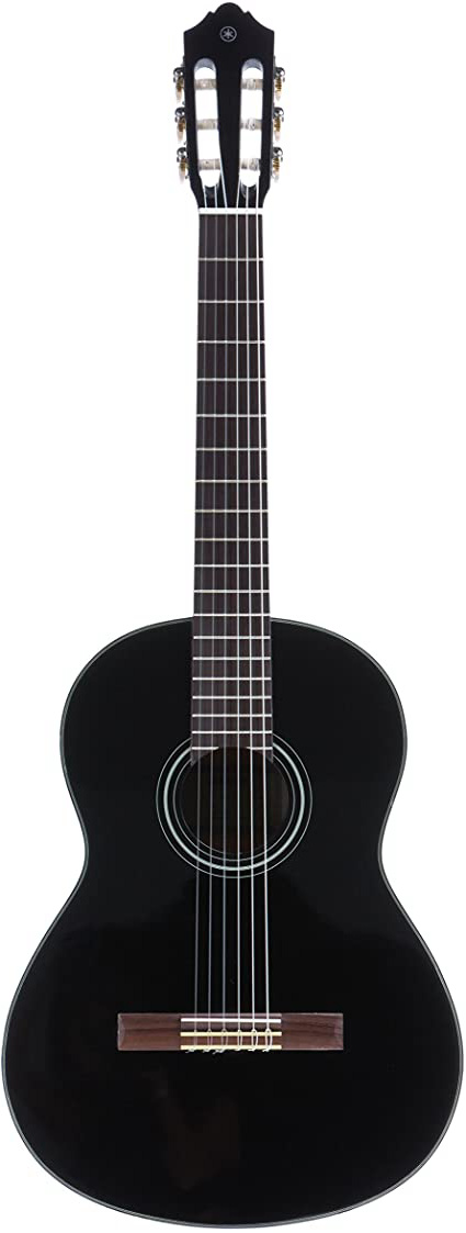 Yamaha C40 II Guitarra Clásica Guitarra 4/4 de madera, 65 cm 25 9/16”, 6 cuerdas de nylon, Color Negro (Acabado brillante)
