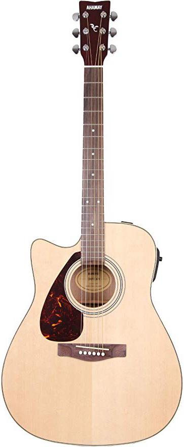 Yamaha FX370C - Guitarra acústica con cuerdas metálicas (pastillas piezoeléctricas, palisandro, tipo cutaway), color natural