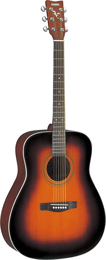 Yamaha F370 Guitarra Acústica Guitarra Folk 4/4 de madera, escala 634 mm, 25 pulgadas, 6 cuerdas metálicas, Color Marrón (Tobacco Brown Sunburst)
