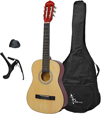 Rocket XF201EN XF Serie - Guitarra española clásica, adecuada para niños de 5 - 7 años, Color natural, tamaño 1/2