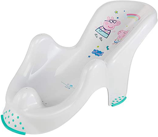 keeeper Hamaca de Baño Antideslizante Peppa Pig, De 0 a 6 Meses, Leon, Gris