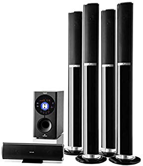 auna Areal 652 - Home Cinema 5.1 , Sistema Sonido Surround , Concept 620 Envolvente , Rendimiento 145W RMS , Subwoofer sidefiring , Altavoces satélite , Bassreflex , Bluetooth , USB , SD, AUX , Negro
