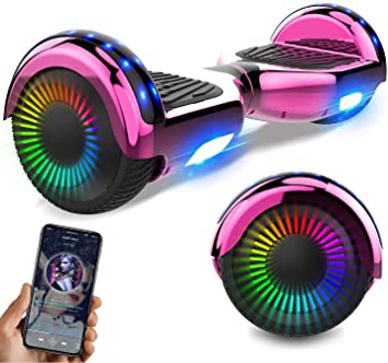 NEOMOTION Hoverboard 6.5 Pulgadas Overboard con Bluetooth LED Flash Scooter Eléctrico con Potente Motor Intermitente Patinete Eléctrico Nuevo Modelo Juguete y Regalo para Niños