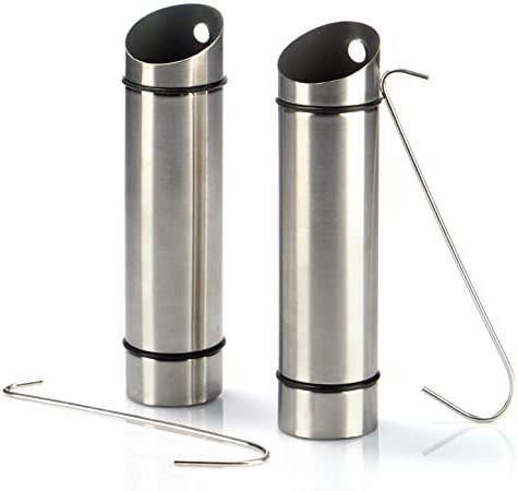 com-four® 2X Humidificador Radiador de Acero Inoxidable - Evaporador Radiador para Colgar en el Calentador - Humidificador Radiador Colgante con Dos Ganchos en Forma S