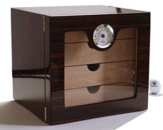 GERMANUS Humidor de Puros con Grano Negro