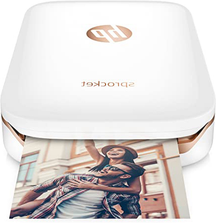 HP Sprocket - Impresora fotográfica portátil (impresión sin Tinta, Bluetooth, 5 x 7.6 cm Impresiones) Color Blanco