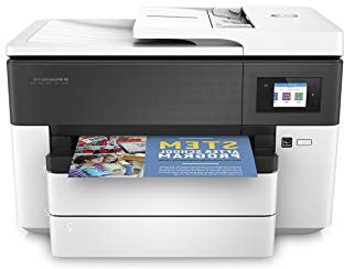 HP Officejet Pro 7730 – Impresora multifunción de formato ancho (impresión A3 y A4, pantalla táctil en color, memoria 512 MB, AAD de 35 hojas, doble cara, fax, AirPrint, bandeja extra), color blanco