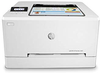 HP Laser Jet Pro M254nw - Impresora color láser (hasta 21 ppm, ethernet y Wi-Fi, inalámbrico, DDR de 256 MB, disco duro de 2 GB, Windows 7, 8, 8.1 y 10, HP Auto-On/Auto-Off, USB frontal) blanco