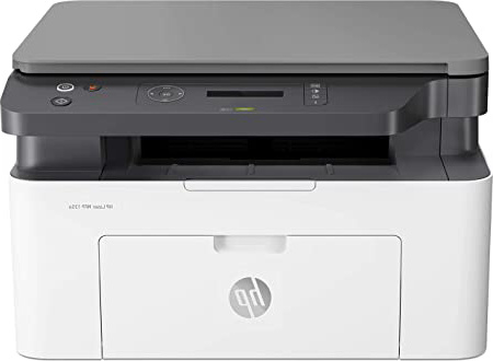 HP Laser MFP 135w - Impresora láser multifunción (imprime, copia y escanea, 20 ppm, LED, USB 2.0 de alta velocidad, WiFi), blanco
