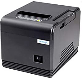 JEPOD XP-Q200 - Cortadora térmica (80 mm, USB + Serial/LAN, mini impresora de recibos térmico), color negro, Q200 LAN, 1
