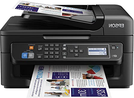 Epson Workforce WF-2630WF - Impresora multifunción de tinta (WiFi, pantalla LCD monocroma retroiluminada de 5,6 cm), color negro, Ya disponible en Amazon Dash Replenishment