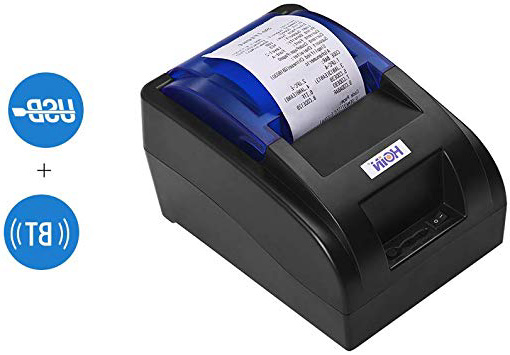 Impresora térmica de Recibos de 58 mm con Interfaz BT y USB Impresión Clara de Tickets de facturas de Alta Velocidad Compatible con los comandos ESC/POS establecidos para la Tienda del supermercado