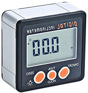 KKmoon Inclinómetro digital Transportador Base electrónico Caja 0-360 ° Aleación de aluminio Medidor Imanes digital Medidor de ángulo