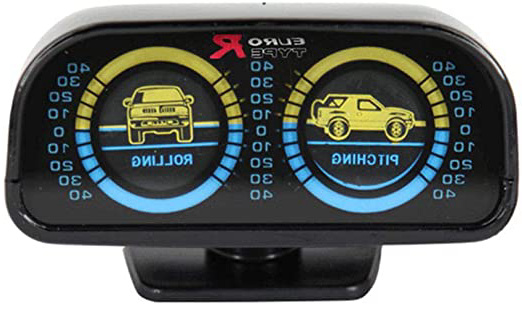 Centeraly Inclinómetro para automóvil, Inclinómetro Universal para automóvil con retroiluminación de Dos cañones Inclinómetro Giratorio para automóvil con ángulo