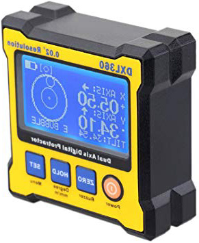 KKmoon Inclinómetro digital Transportador Base electrónico Caja Ángulo Transportador DXL360 100-240V 50 - 60Hz Doble Eje Digital con 5 Lado Magnético Base Alta Precisión Dual Digital Monitor Nivel