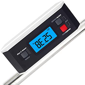 Inclinómetro digital Risepro® con base magnética con ranura en V, ángulos de 0 a 360 grados y retroiluminación 82413B