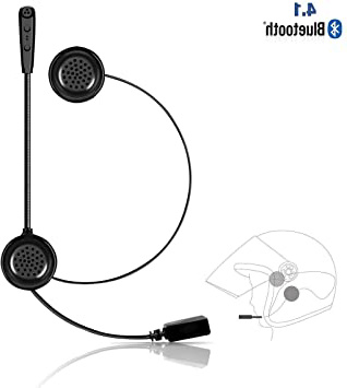 Ejeas E1 Auriculares Motocicleta Cascos Bluetooth 4.1 Inalámbricos, Manos Libres Moto Casco Auricular Altavoces Estéreo Música con Micrófono Control de Llamadas
