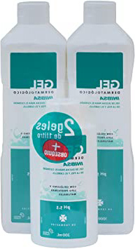 Geles Inibsa - Gel de ducha para el cuidado de la piel y el cabello, Ahorro Pack Dermatológico 2x1L + gel 200ml