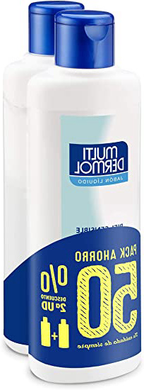 Multidermol Jabón Líquido de Ducha - Limpieza Eficaz sin Irritar, Paquete de 2 x 750 ml, Total: 1500 ml