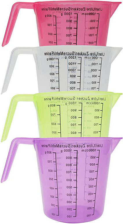 Kurtzy Jarra Medidora Plastico Transparente