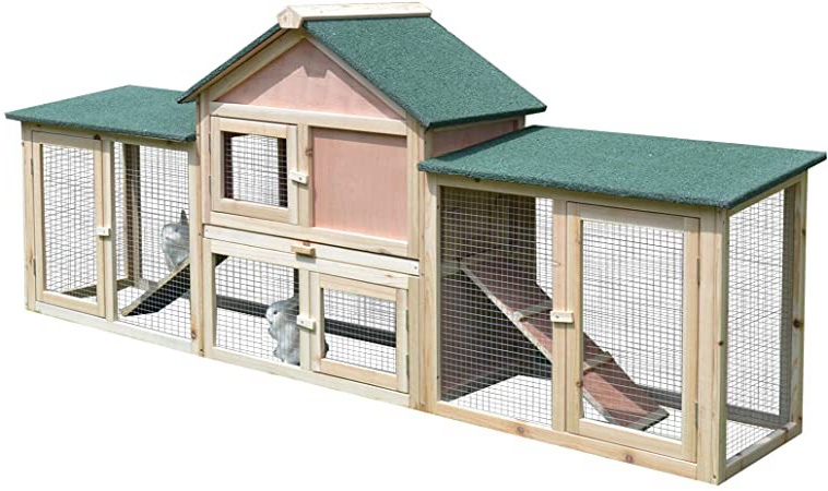 Pawhut Conejera de Exterior Grande
