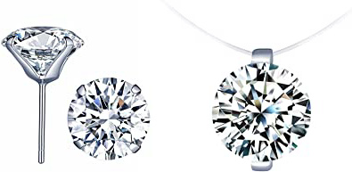 Collar de diamantes invisibles, gargantilla,