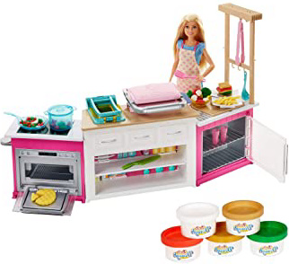







Barbie Quiero Ser Superchef, cocina con accesorios y muñeca (Mattel FRH73)






