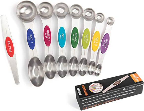 KINGTUHUA Cucharas medidoras magnéticas,juego 8