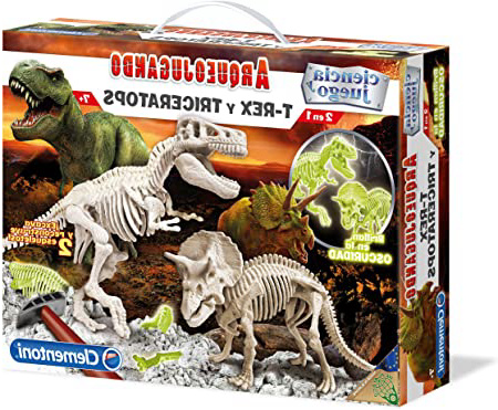 Clementoni- Arqueojugando T-Rex y Triceratops